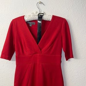 Donna Ricco red dress with black belt size 4P